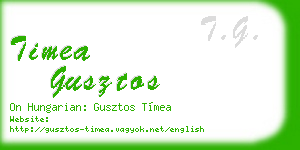 timea gusztos business card